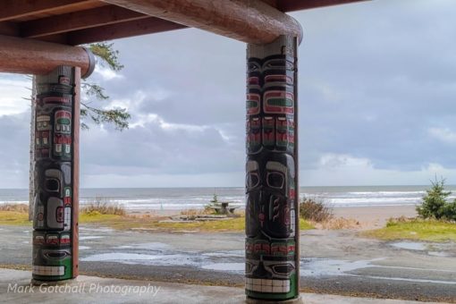 Beach shelter along Hobuck Beach, Makah Indian Reservation, Washington