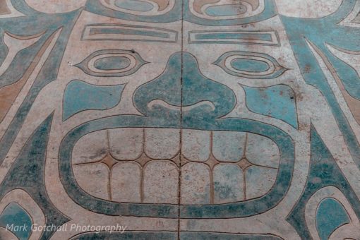 Concrete art, floor of a beach shelter on Hobuck Beach, Washington