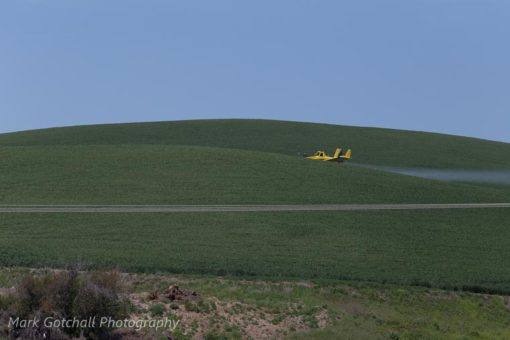The rolling hill make it look like he is flying into the ground.