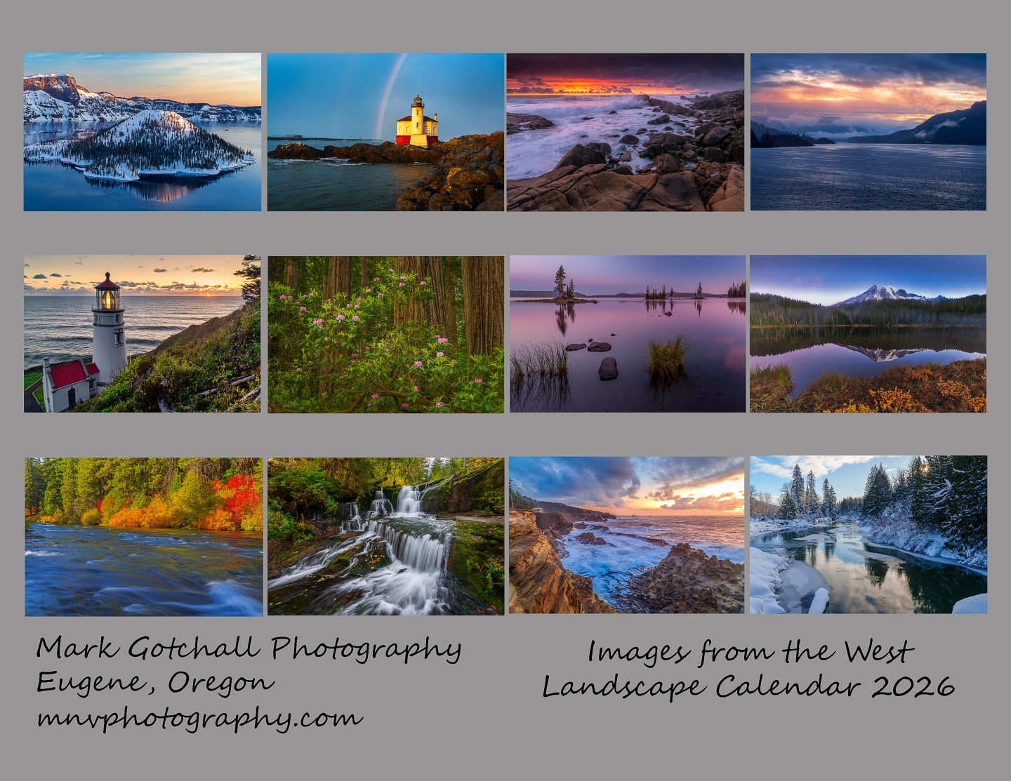 2026 landscape calendar - images from the west