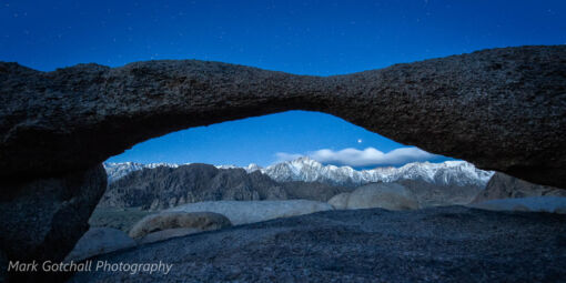 Lathe Arch Morning; Mt. Whitney and Jupiter at the Alabama Hills Lathe Arch Morning; Mt. Whitney and Jupiter at the Alabama Hills