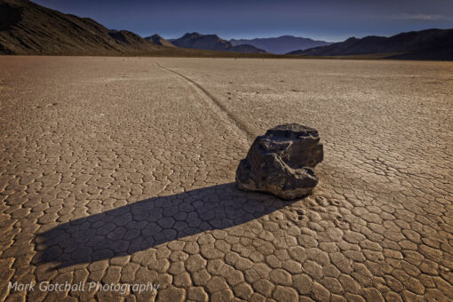 The Racetrack; one of the sailing stones on the Racetrack Playa The Racetrack; one of the sailing stones on the Racetrack Playa