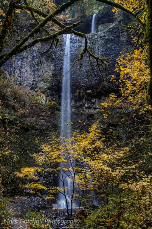 Photograph of Double Falls at Silver Falls State Park in Oregon