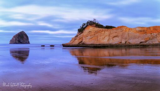 Early Morning Panoramic Image from Cape Kiwanda, on the Oregon Coast