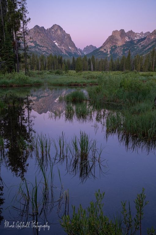 Beaver Pond Blue Hour, Sawtooth Wilderness, Idaho.