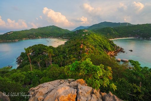 Koh Tao Sunrise Photo of the sunrise hitting the mountains on Koh Tao Island, Thailand