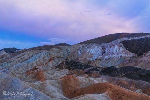 Twenty Mule Team Canyon Blue Hour. Twenty Mule Team Canyon at blue hour, before the sunrise. Death Valley National Park