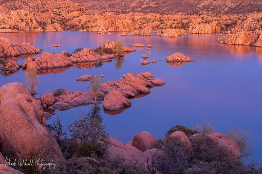 Blue Hour at Watson Lake, Prescott, Arizona Blue Hour reflection in Watson Lake, Prescott, Arizona