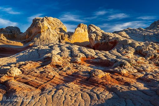 White Pocket 2 Evening in the Vermillion Cliffs National Monument, Arizona. Colorful Navajo Sandstone and brain rock abound.